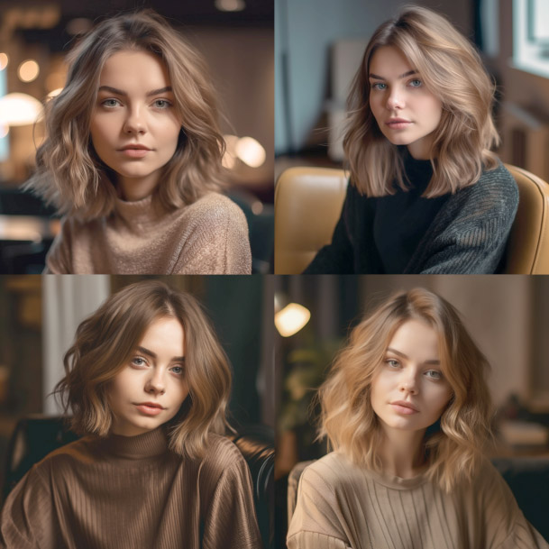 укладка средних волос